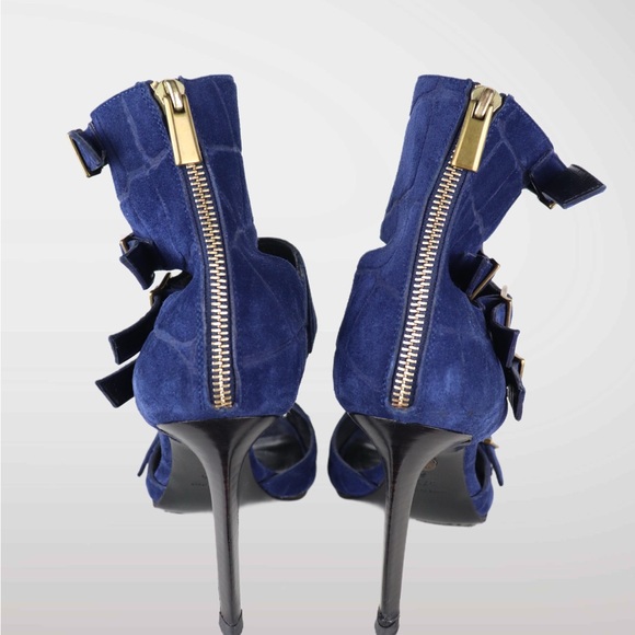 Early 2000s Emilio Pucci Suede Buckle Heels EU37.5 - Picture 2 of 7